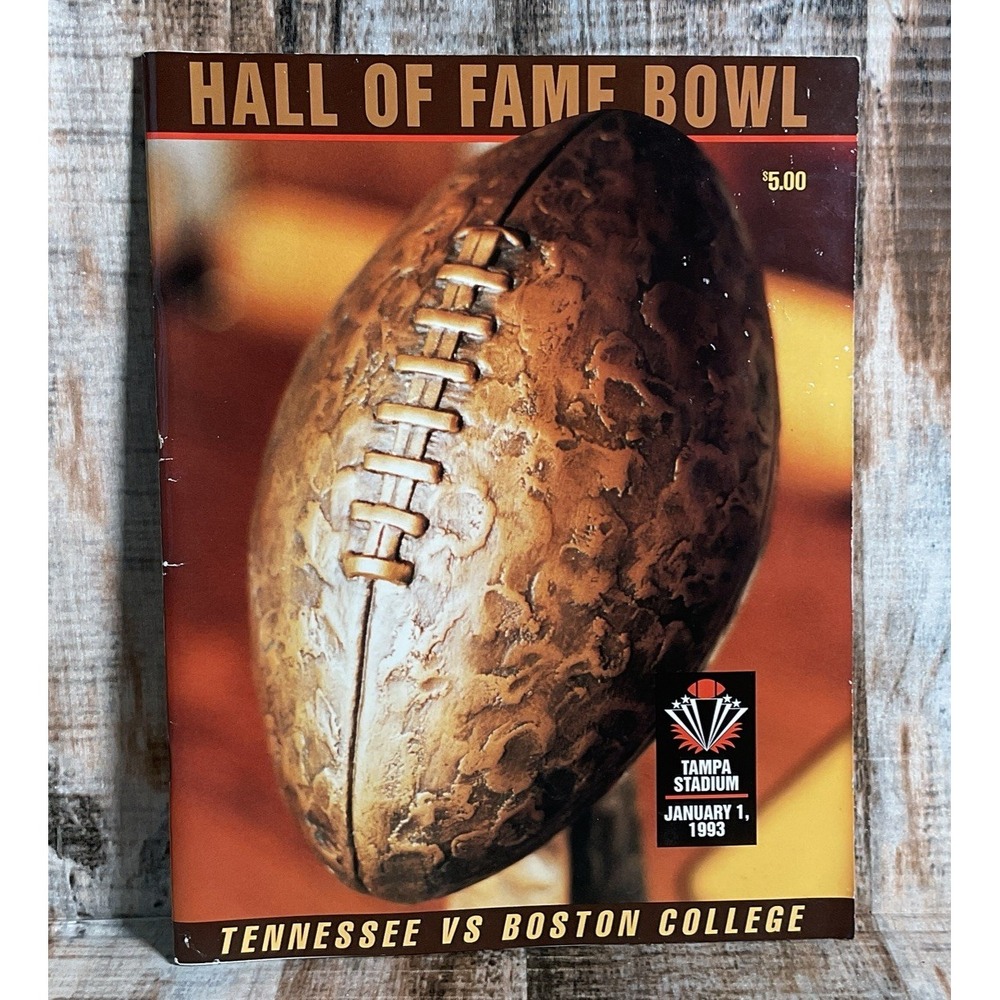 Tennessee vs Boston College 1993 Hall of Fame college football game program